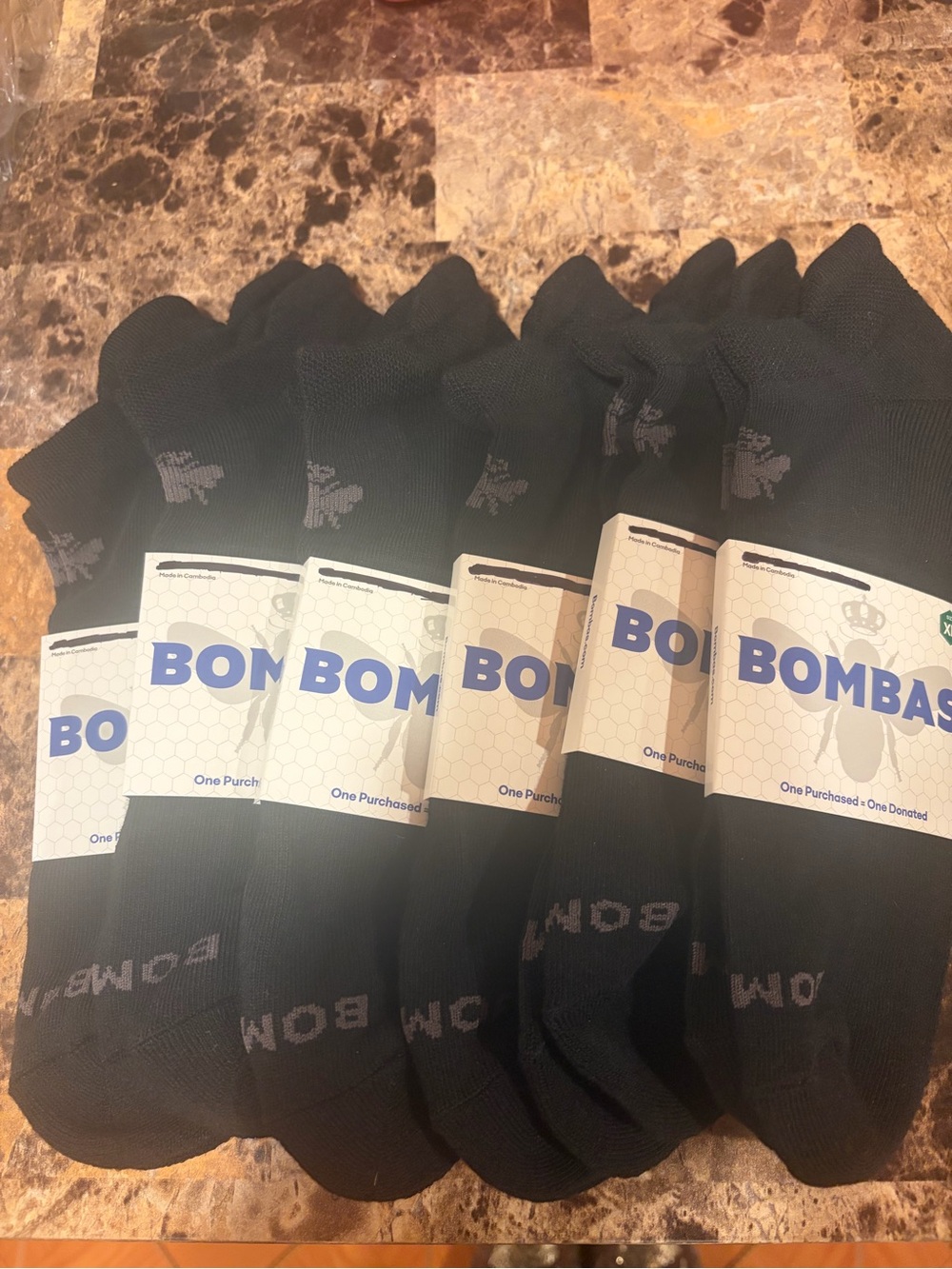 Bombas Men's Black Ankle Socks - Pack of 6
